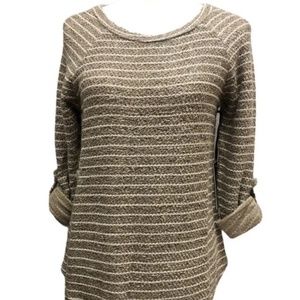 BRAND NEW STUNNING Doe & Rae Striped. Woven Sweater Size S